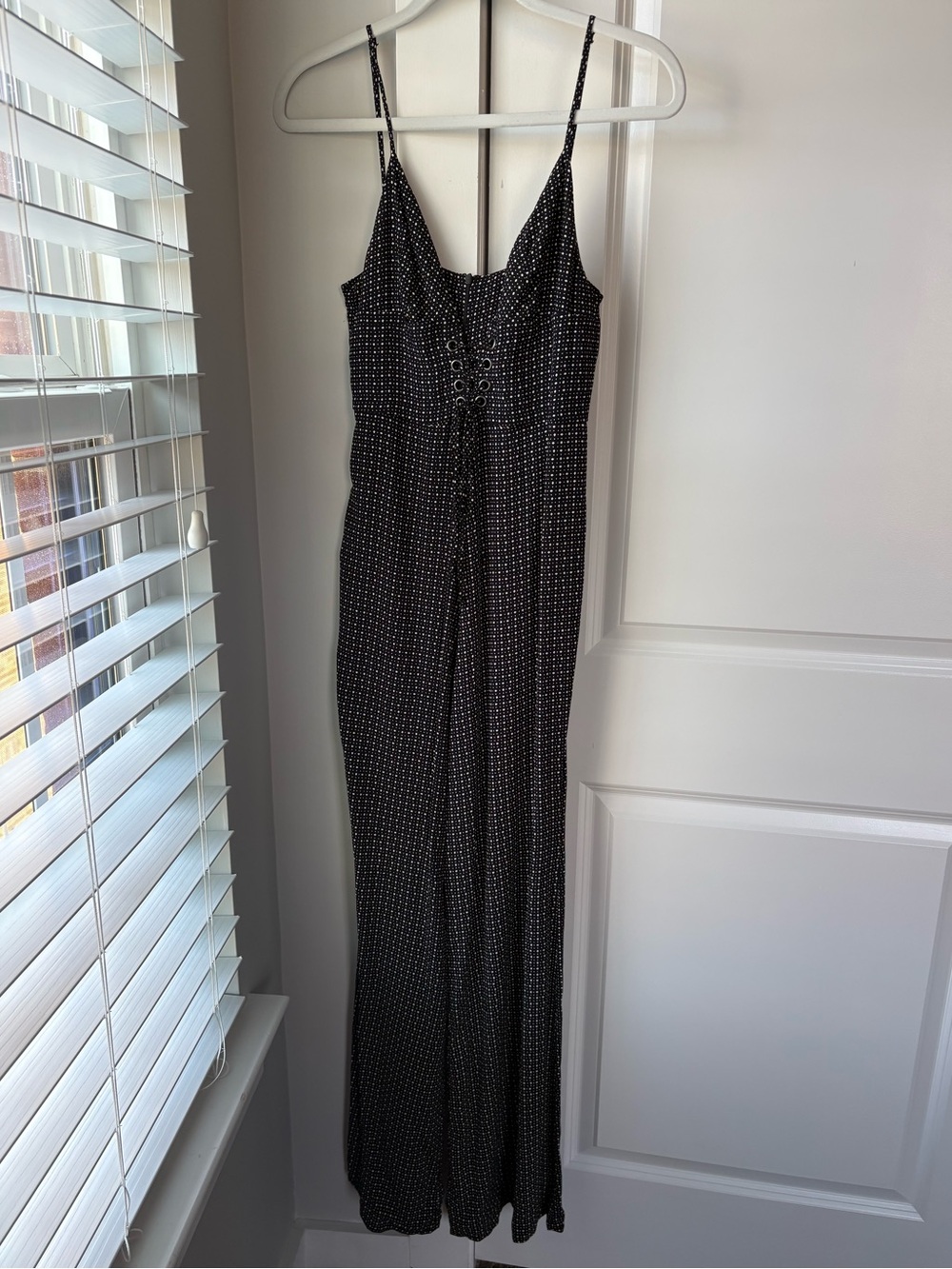 Blue Life Black Polka Dot Wide Leg Jumpsuit
